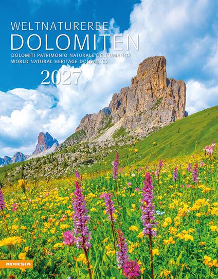 Weltnaturerbe Dolomiten. Kalender 2027 - copertina