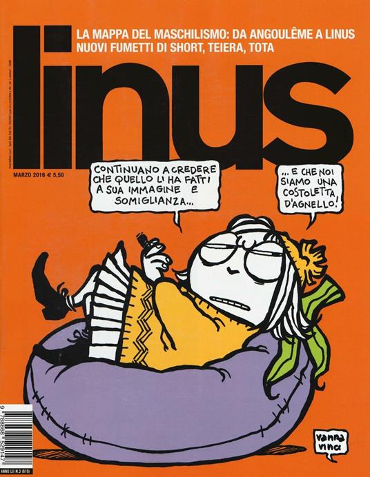 Linus (Rivista). Marzo 2016 - copertina