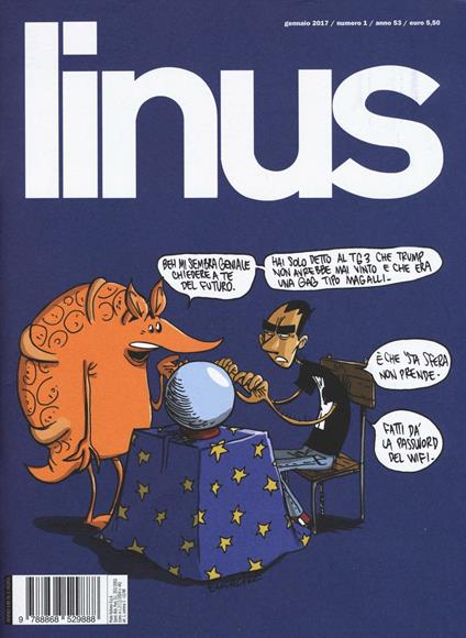 Linus (Rivista). Gennaio 2017 - copertina