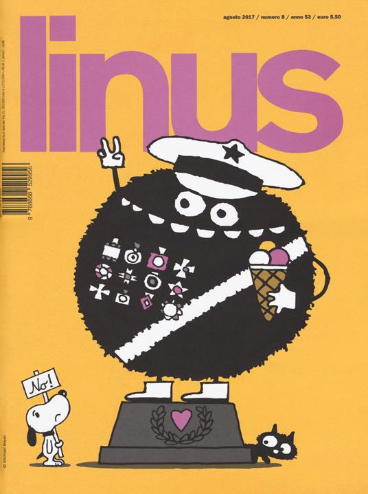 Rivista Linus. Agosto 2017 - copertina