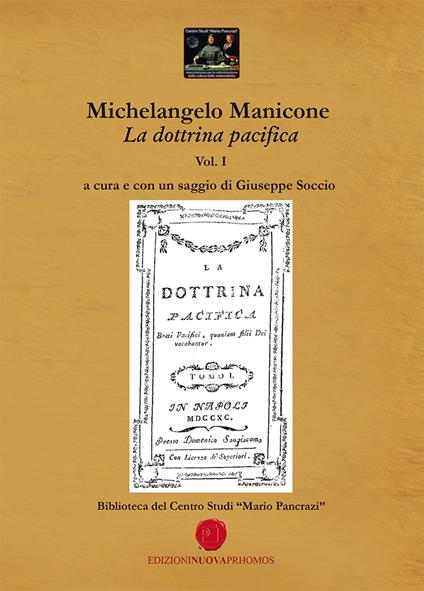 La dottrina pacifica - Michelangelo Manicone - copertina