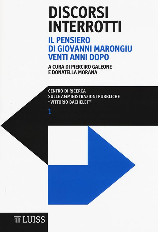 Discorsi interrotti. Il pensiero di Giovanni Marongiu venti anni dopo - copertina