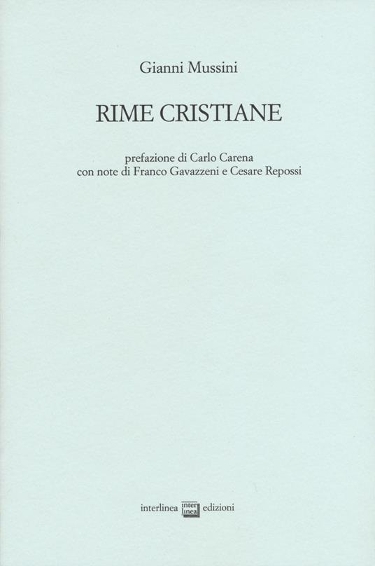 Rime cristiane - Giovanni Mussini - copertina