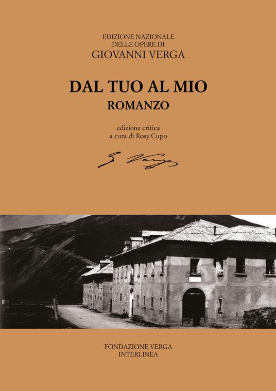 Dal tuo al mio - Giovanni Verga - copertina