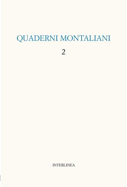 Quaderni montaliani. Vol. 2 - copertina