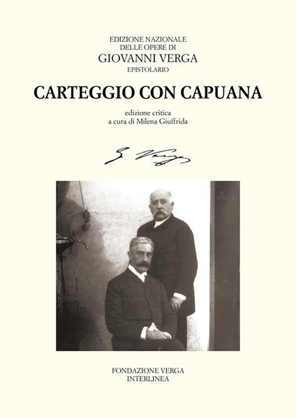 Carteggio con Capuana - Giovanni Verga - copertina