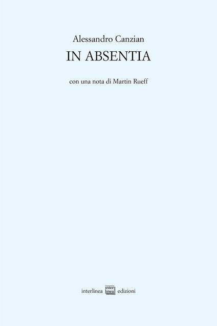 In absentia - Alessandro Canzian - copertina