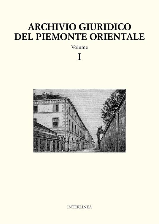 Archivio giuridico del Piemonte Orientale. Vol. 1 - copertina