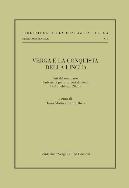 Verga e la conquista della lingua - copertina