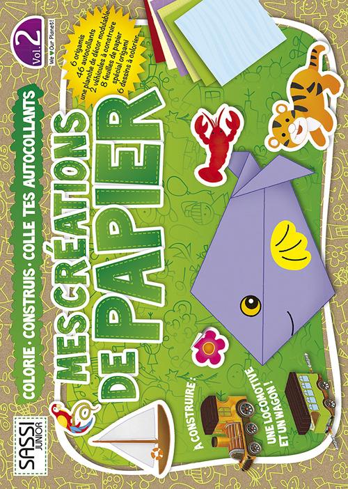 Mes créations de papier. Colorie, construis, colle tes autocollants. Con adesivi. Ediz. illustrata - Aleksandra Kosmala-Czarnecka - copertina