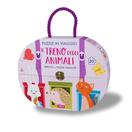 Il treno degli animali. Puzzle in viaggio. Ediz. a colori. Con puzzle - Ester Tomè - copertina