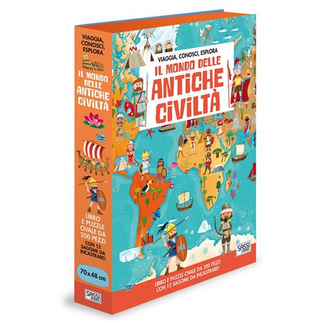 Il mondo delle antiche civiltà. Viaggia, conosci, esplora. Con puzzle - Matteo Gaule,Irena Trevisan - copertina