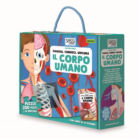 Il corpo umano. Viaggia, conosci, esplora. Ediz. a colori. Con puzzle - Ester Tomè - copertina
