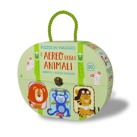 L'aereo degli animali. Puzzle in viaggio. Ediz. a colori. Con puzzle - Giulia Pesavento - copertina