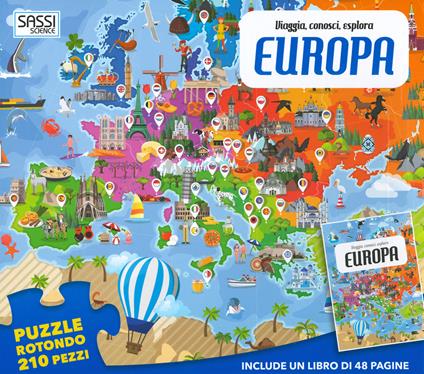 Europa. Viaggia, conosci, esplora. Con puzzle. Ediz. a colori. Con puzzle - Giulia Pesavento,Alberto Borgo - copertina