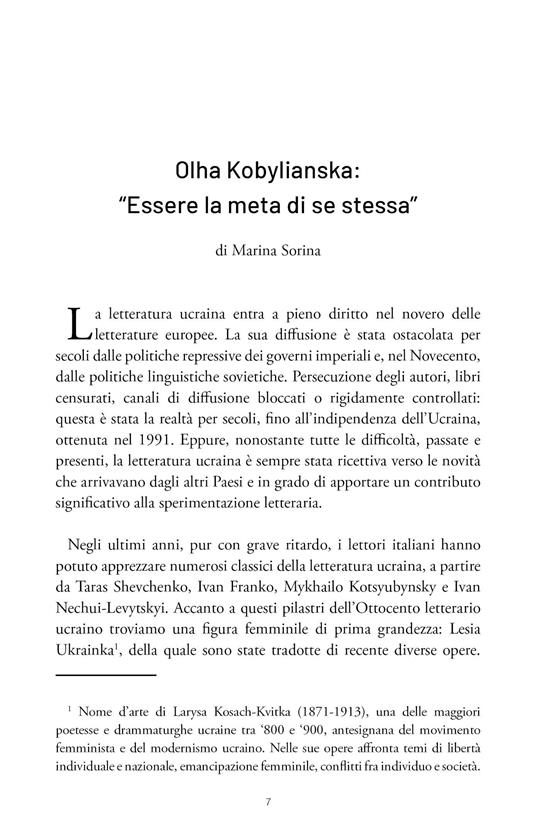 Essere umana - Olha Kobylianska - 2