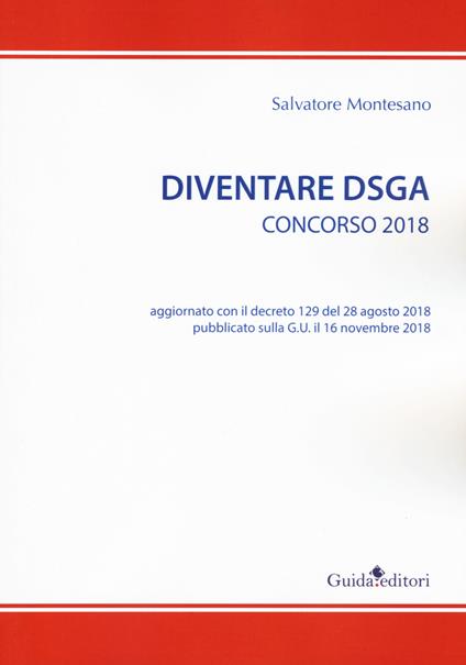 Diventare DSGA. Concorso 2018 - Salvatore Montesano - copertina