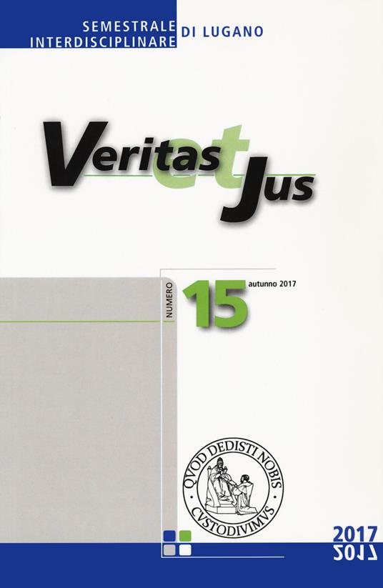 Veritas et Jus (2017). Vol. 15 - copertina