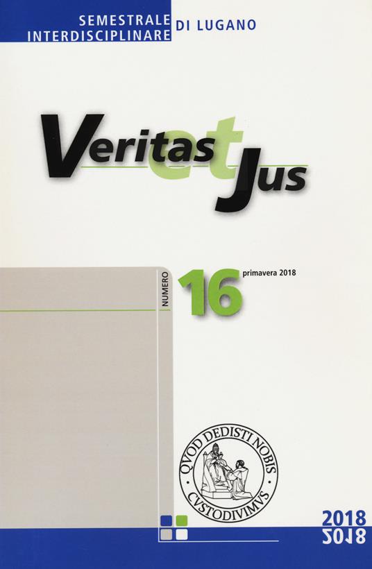 Veritas et Jus (2018). Vol. 16 - copertina