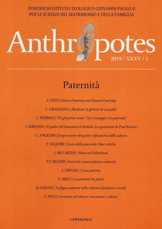 Anthropotes. Rivista di studi sulla persona e la famiglia (2019). Vol. 1 - copertina