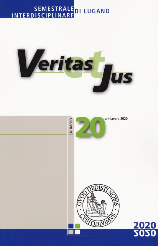 Veritas et Jus (2020). Vol. 20 - copertina