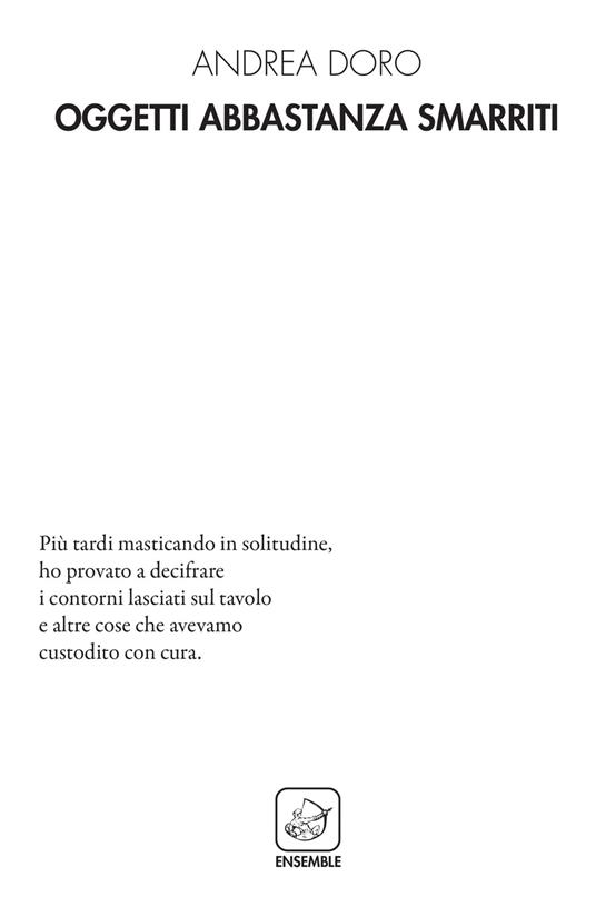 Oggetti abbastanza smarriti - Andrea Doro - copertina