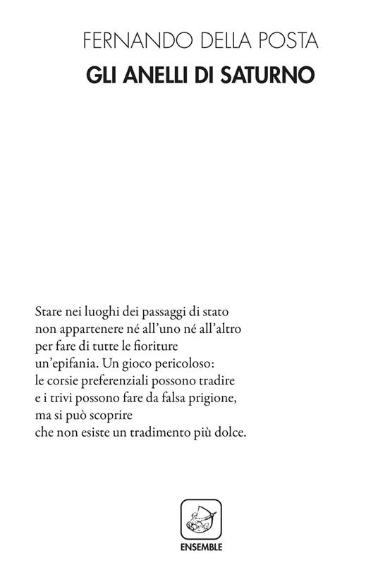 Gli anelli di Saturno - Fernando Della Posta - copertina