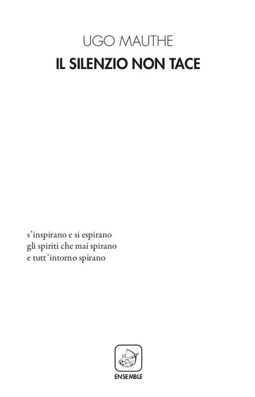 Il silenzio non tace - Ugo Mauthe - copertina