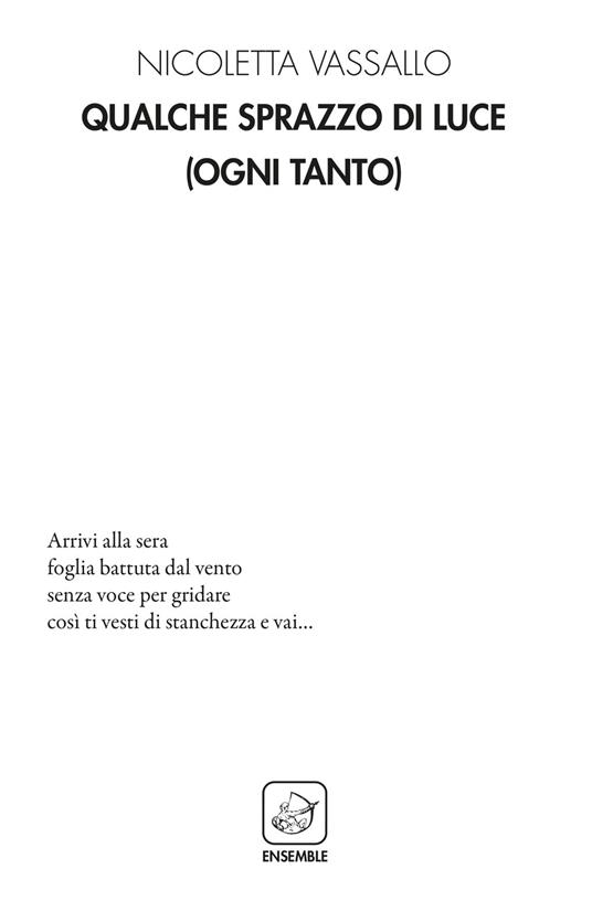 Qualche sprazzo di luce (ogni tanto) - Nicoletta Vassallo - copertina