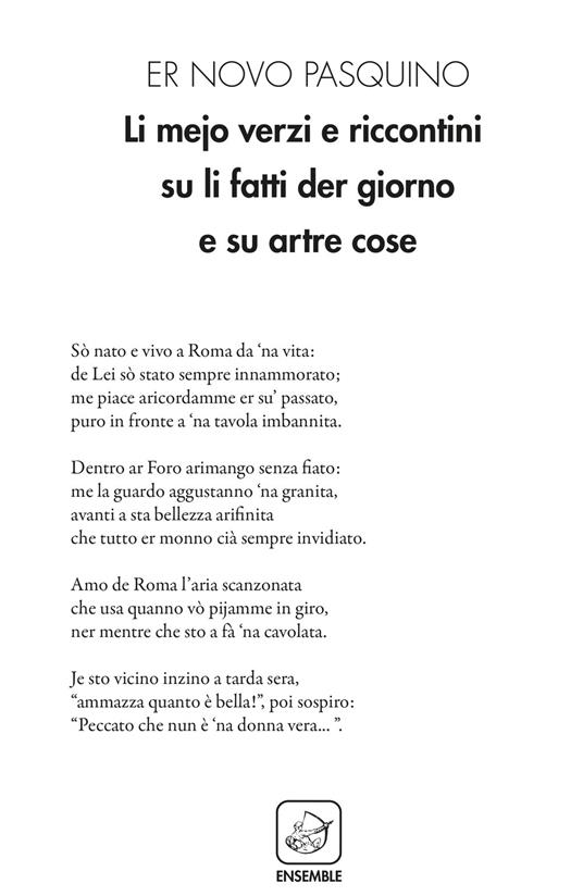 Li mejo verzi e riccontini su li fatti der giorno e su artre cose - Er novo Pasquino - copertina