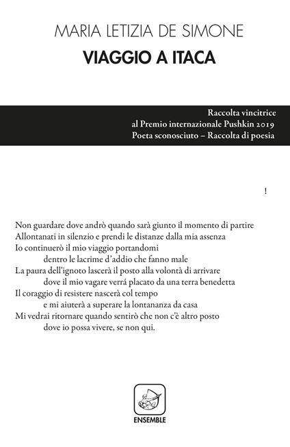 Viaggio a Itaca - Maria Letizia De Simone - copertina