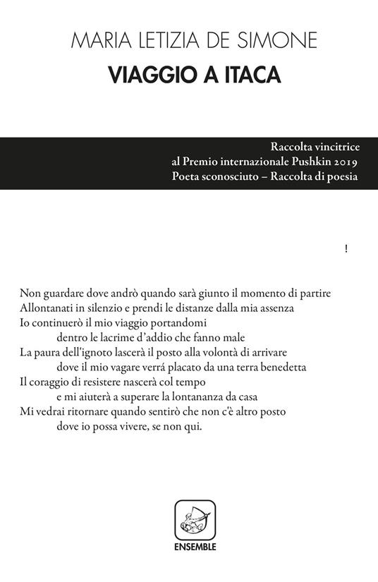 Viaggio a Itaca - Maria Letizia De Simone - copertina