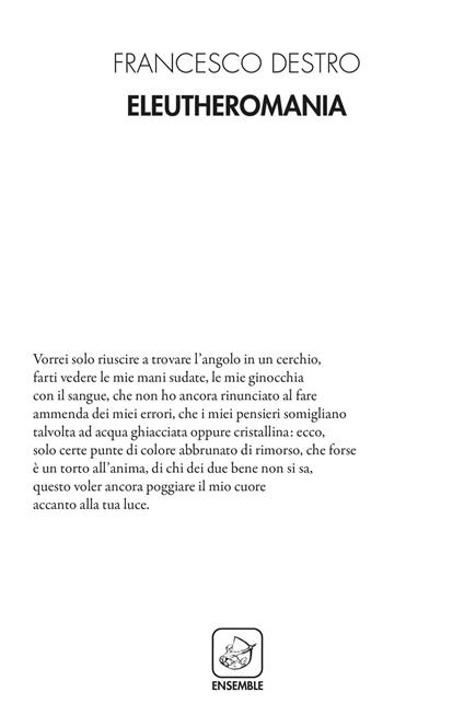 Eleutheromania - Francesco Destro - copertina