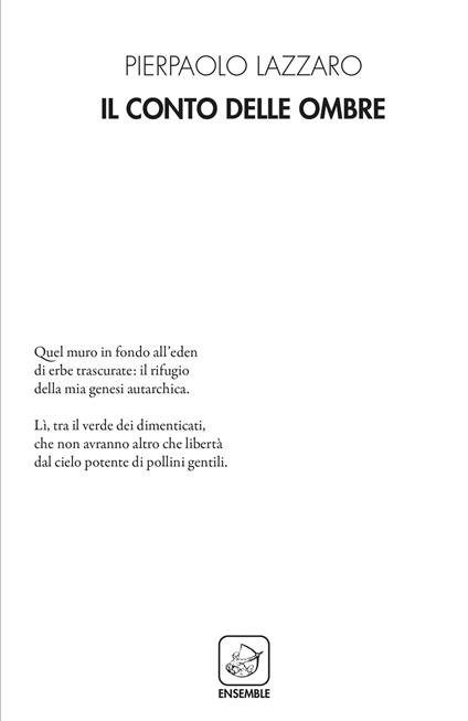 Il conto delle ombre - Pierpaolo Lazzaro - copertina