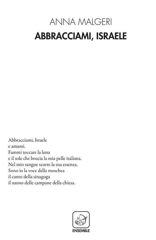 Abbracciami, Israele - Anna Malgeri - copertina