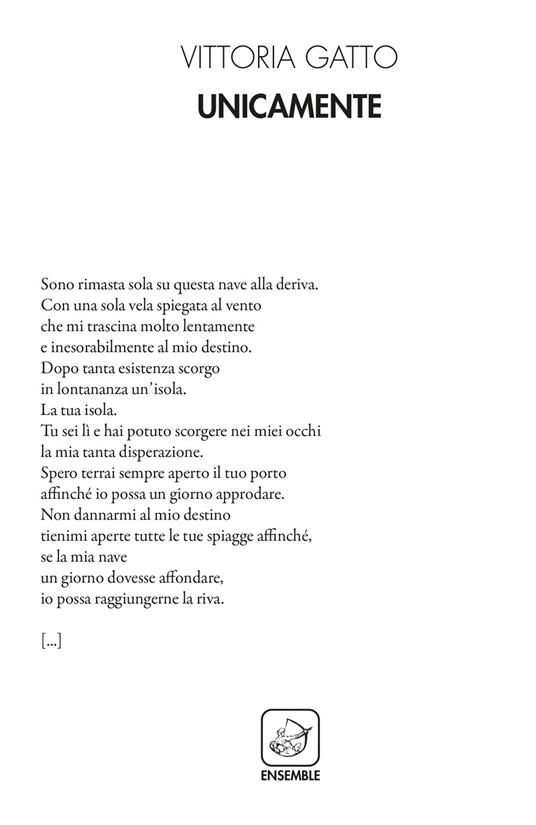 Unicamente - Gatto Vittoria - copertina