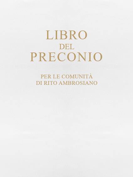 Libro del preconio per le comunità di rito ambrosiano - copertina