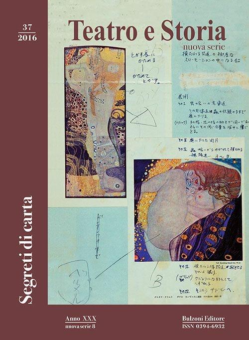 Teatro e storia (2016). Vol. 37: Segreti di carta - copertina