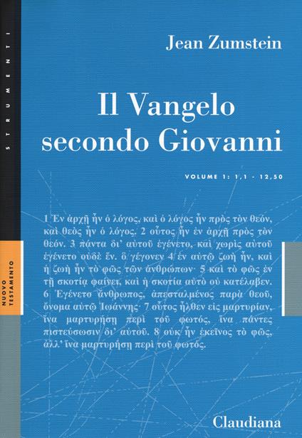 Il Vangelo secondo Giovanni - Jean Zumstein - copertina