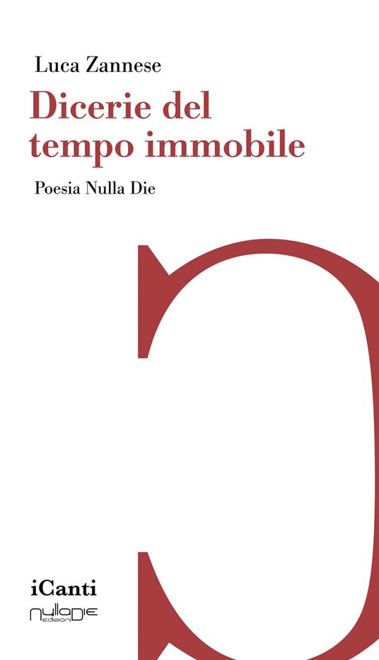 Dicerie del tempo immobile - Luca Zannese - copertina