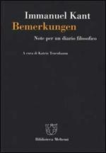 Bemerkungen. Note per un diario filosofico