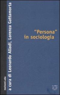 «Persona» in sociologia - copertina