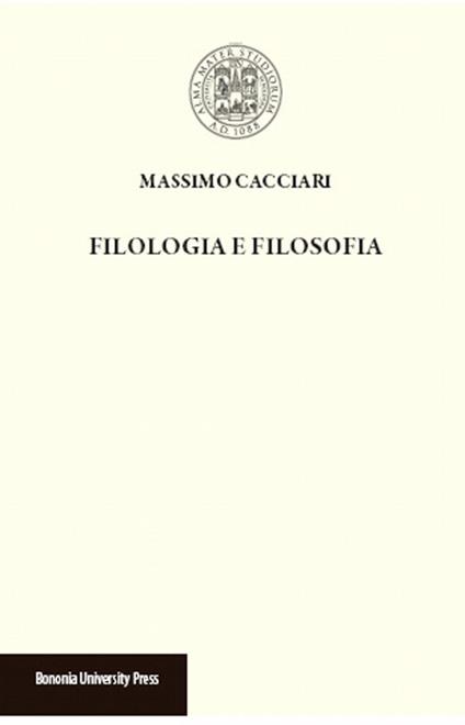 Filologia e filosofia - Massimo Cacciari - copertina