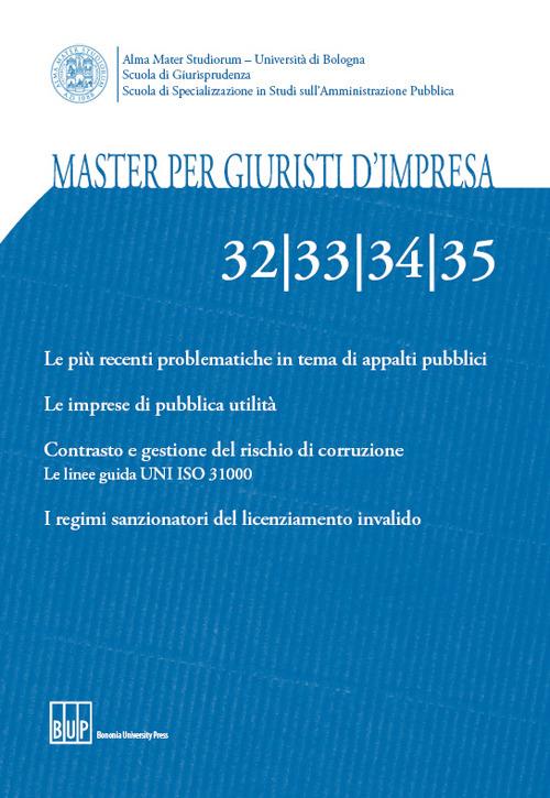 Master per giuristi d'impresa vol. 32-33-34-35 - copertina
