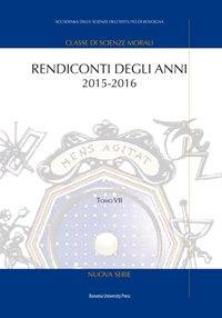 Rendiconti. Vol. 7: Anni 2015-2016 - copertina