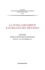 La tutela dei diritti e le regole del processo. Atti del XXXI Convegno Nazionale (Padova, 29-30 Settembre 2017)