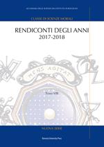 Rendiconti. Vol. 8: Anni 2017-2018.