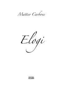 Elogi - Matteo Carbone - copertina