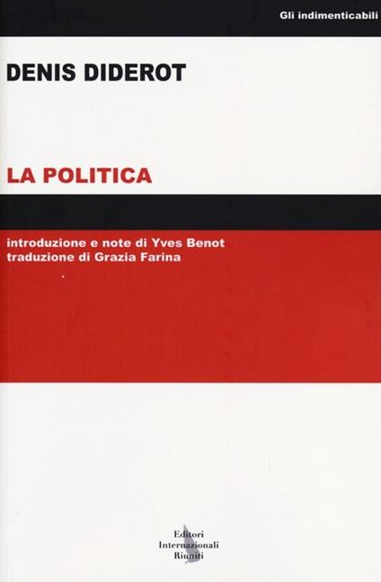 La politica - Denis Diderot - copertina