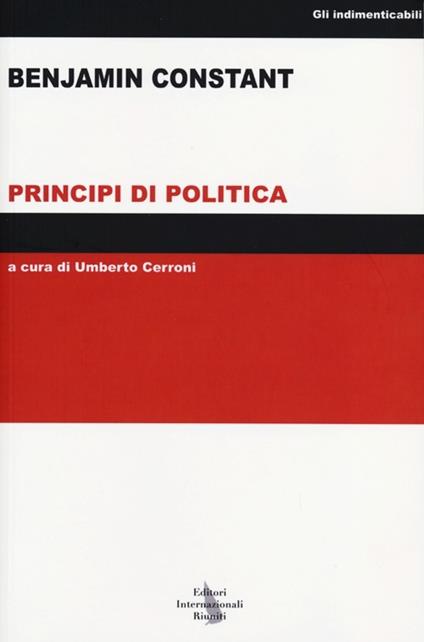 Principi di politica - Benjamin Constant - copertina